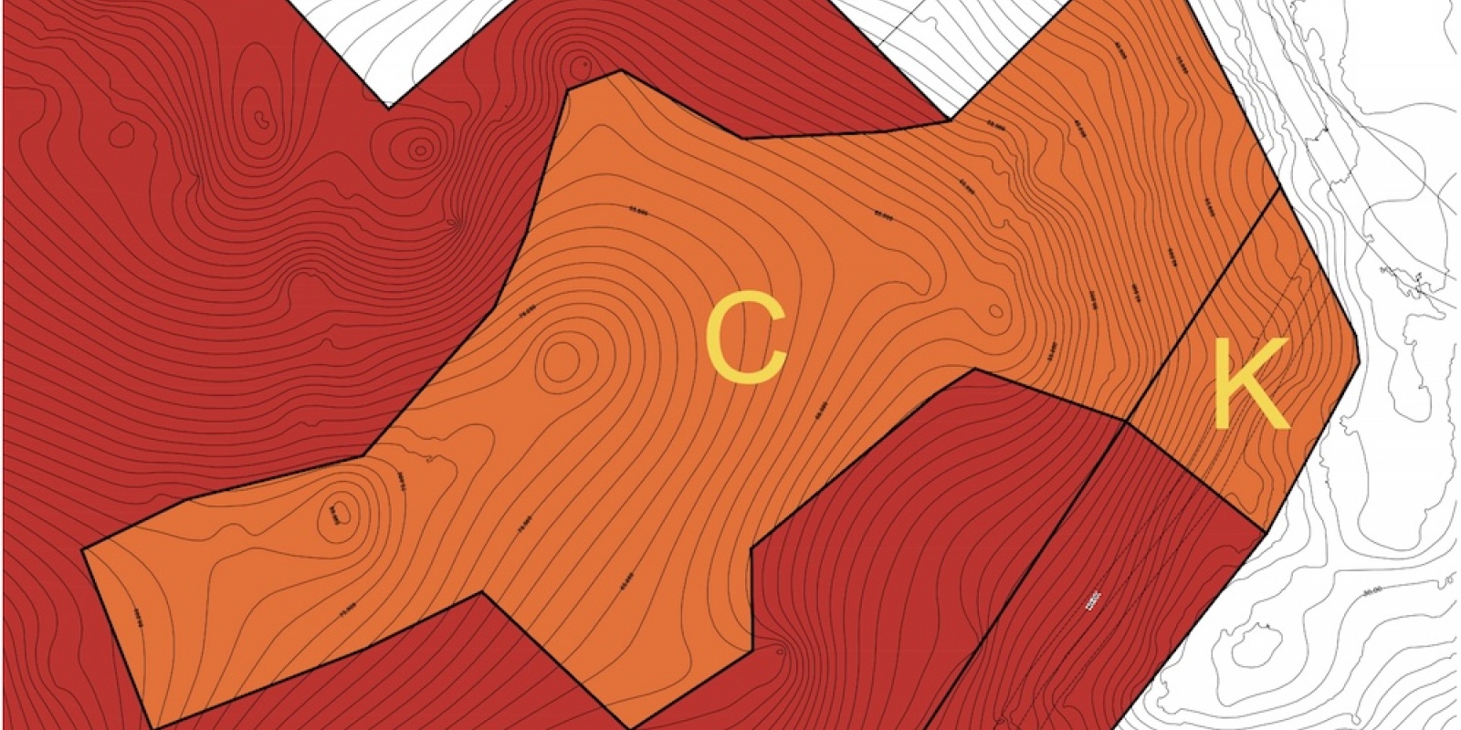 Perímetro y curvas de finca en La Cruz de Guanacaste